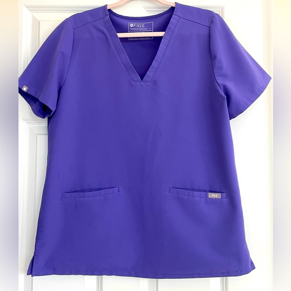 Figs scrub top. Beautiful Amethyst *Limited Edition* Color. Large
